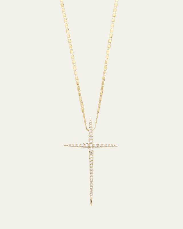Flawless Skinny Pointed Cross Pendant Necklace